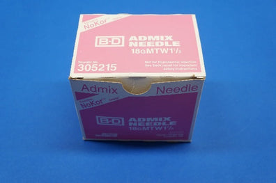 BD 305215 Nokor Admix Needle 18G MTW 1-1/2 ~ Box of 100